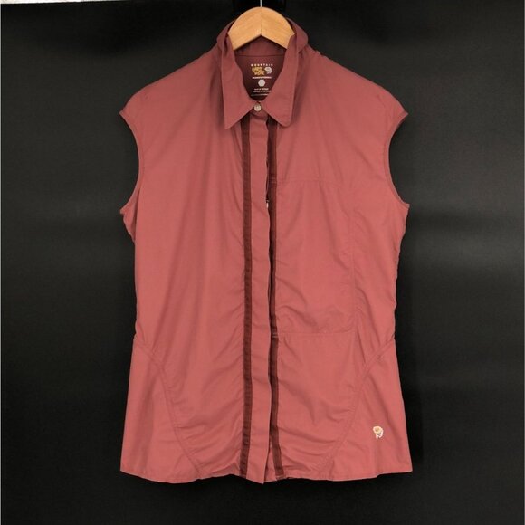 Mountain Hardwear Women's Sleeveless Button-up Vest Size 12 Mauve Pink Outdoor - Picture 1 of 10
